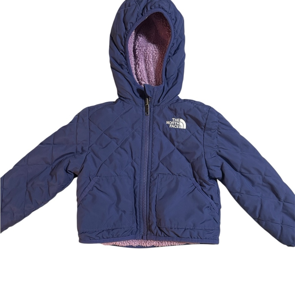 The North Face Violet Quilted/ Fleece reversible Jacket 3T (Toddler)